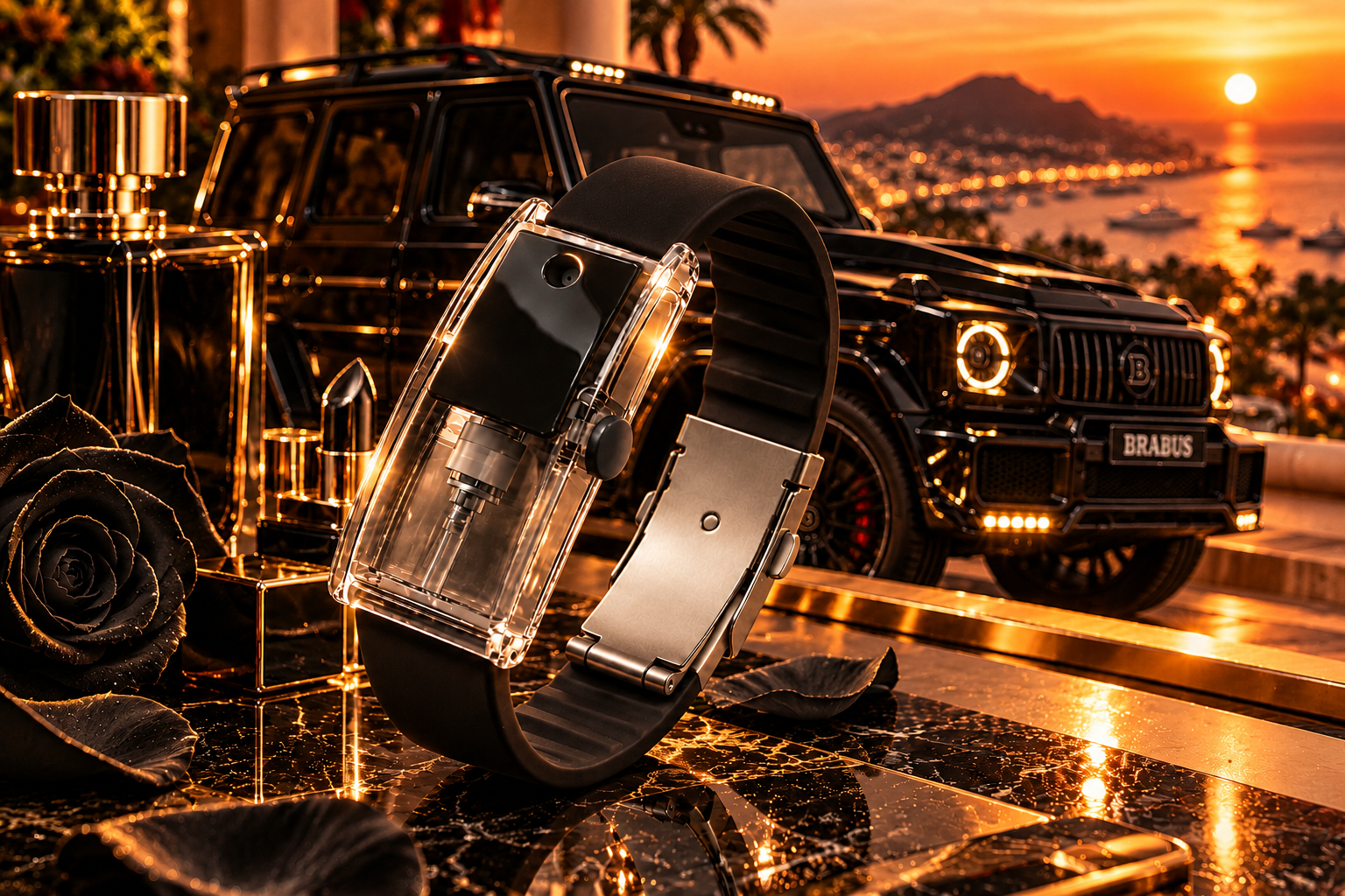 black perfume bracelet by sunset g wagon